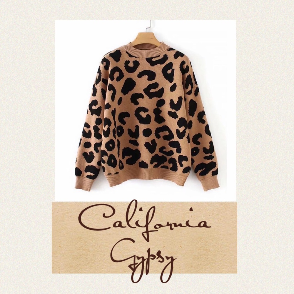 Leopard Knit Sweater - Picture 3 of 8